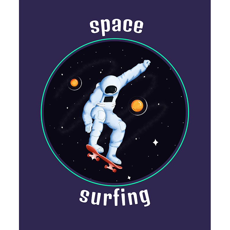 Πίνακας σε καμβά Space Surfing