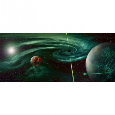 Πίνακας σε καμβά Γαλαξίας σε Πράσινο