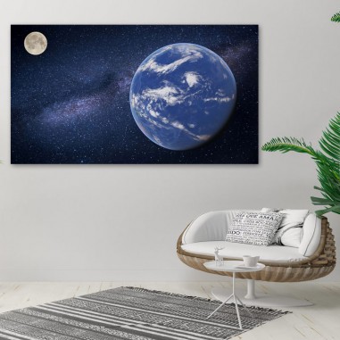 Πίνακας σε καμβά Γη και Φεγγάρι