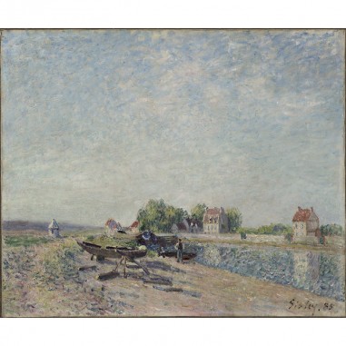 Πίνακας του Alfred Sisley-The Loing Canal at Saint Mammes