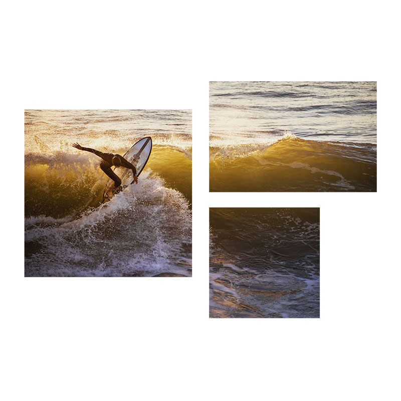 Τρίπτυχος πίνακας Surfer