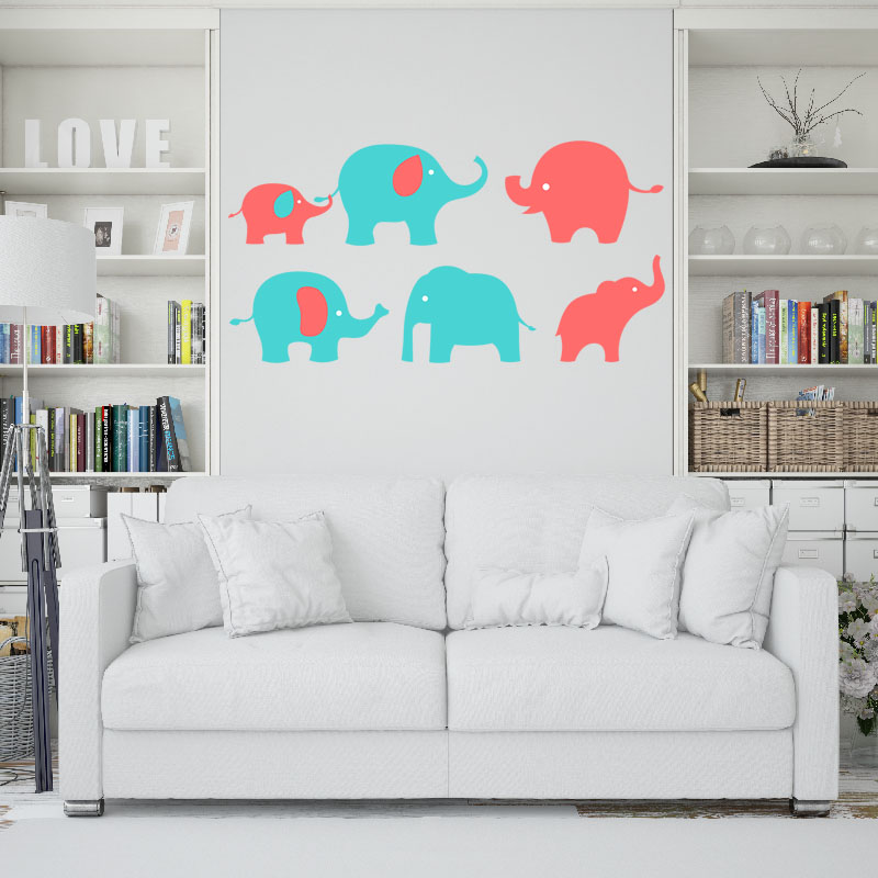 Αυτοκόλλητο τοίχου Elephant Silhouette