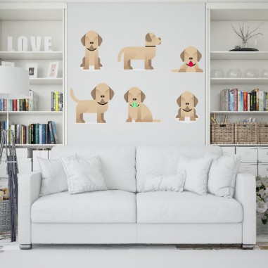 Αυτοκόλλητο τοίχου Labradors