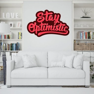 Αυτοκόλλητα τοίχου με Φράσεις Stay optimistic