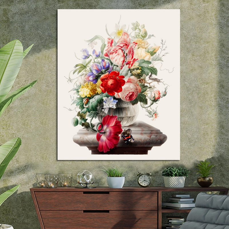 Πίνακας σε καμβά bouquet of flowers painting Πίνακας σε καμβά bouquet of flowers painting