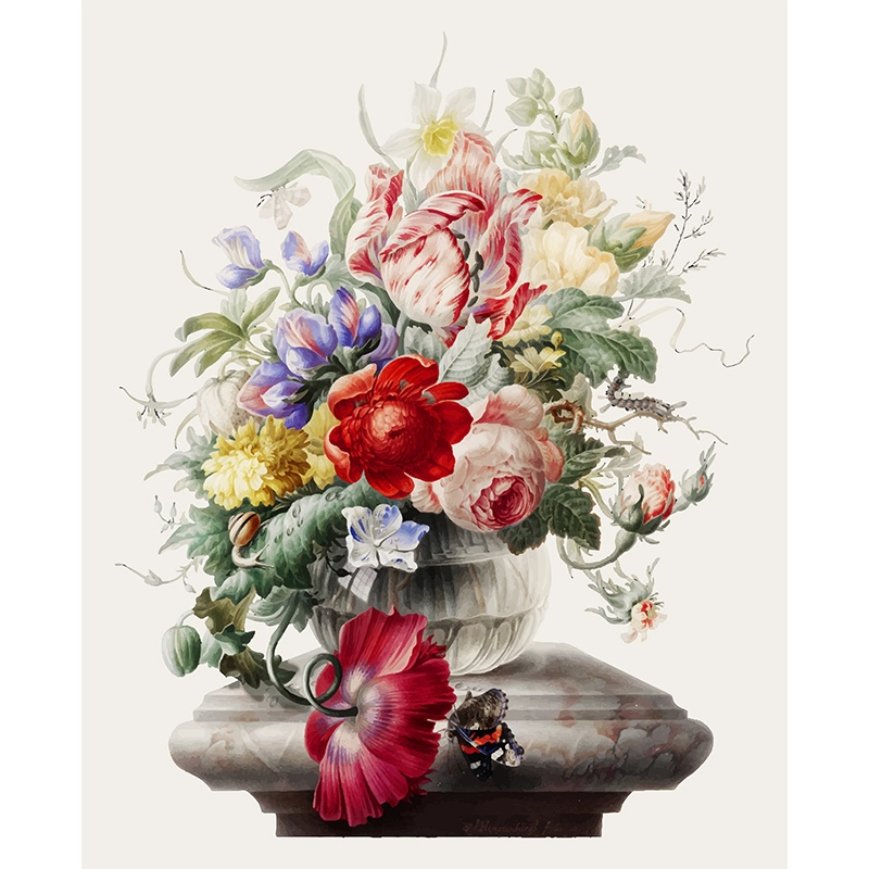 Πίνακας σε καμβά bouquet of flowers painting Πίνακας σε καμβά bouquet of flowers painting