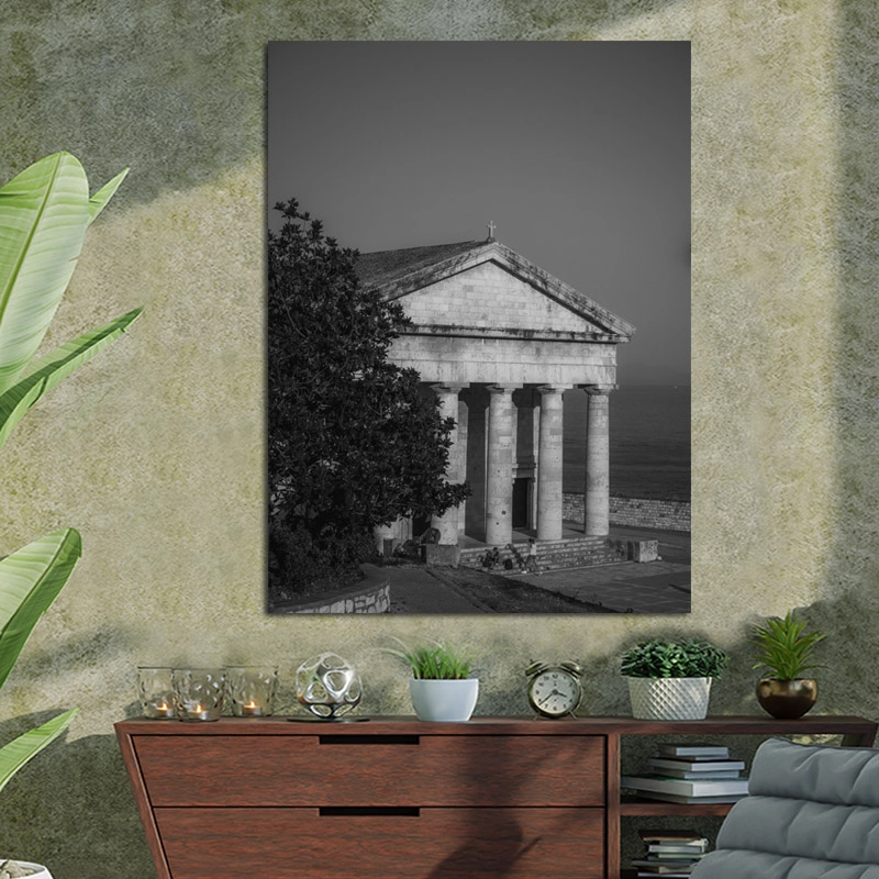 Πίνακας σε καμβά Κορφού Ασπρόμαυρη Πίνακας σε καμβά Κορφού Ασπρόμαυρη