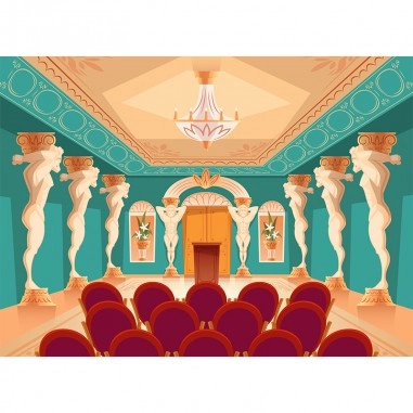 Πίνακας σε καμβά dancing hall with atlas pillars