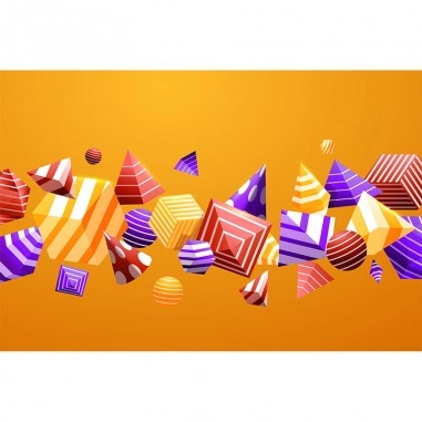 Πίνακας με Flying 3D Objects