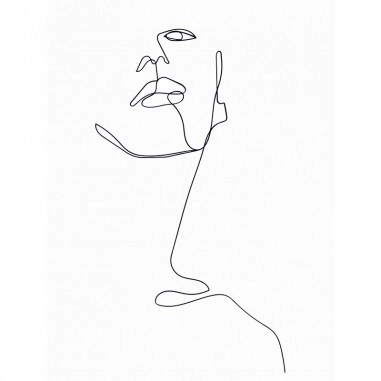 Πίνακας σε καμβά Line Art Male