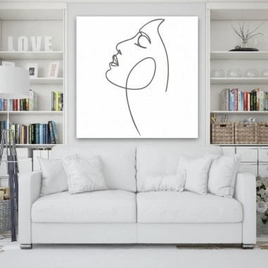 Πίνακας σε καμβά Line Art Minimal Woman 2