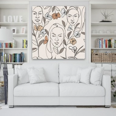 Πίνακας σε καμβά Women in Flowers
