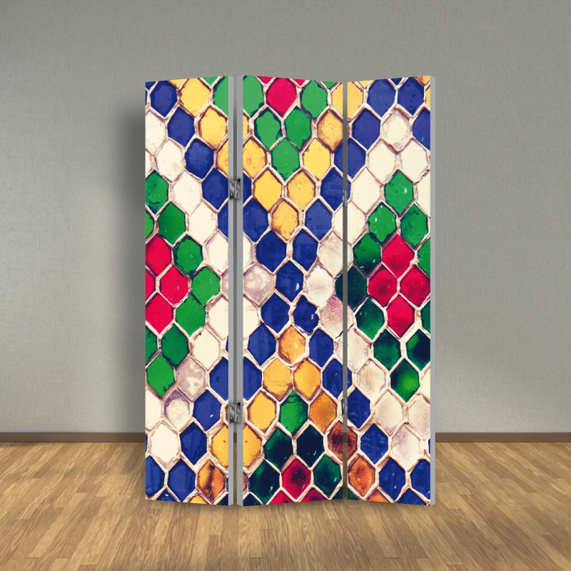 Παραβάν διαχωριστικό χώρου με Χρωματιστοί ρόμβοι Παραβάν διαχωριστικό χώρου με Χρωματιστοί ρόμβοι