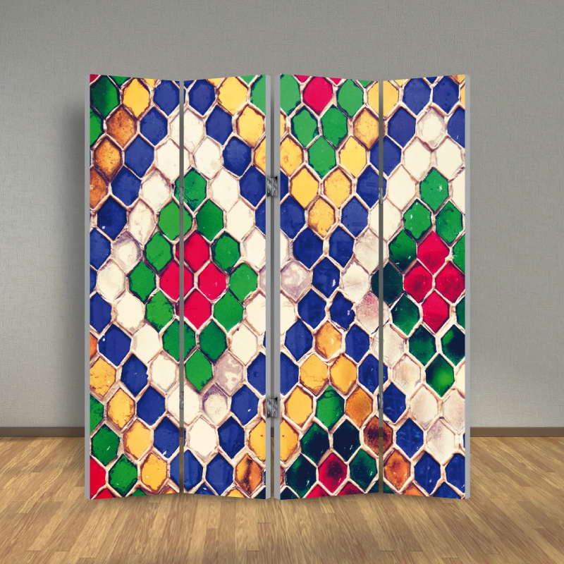 Παραβάν διαχωριστικό χώρου με Χρωματιστοί ρόμβοι Παραβάν διαχωριστικό χώρου με Χρωματιστοί ρόμβοι