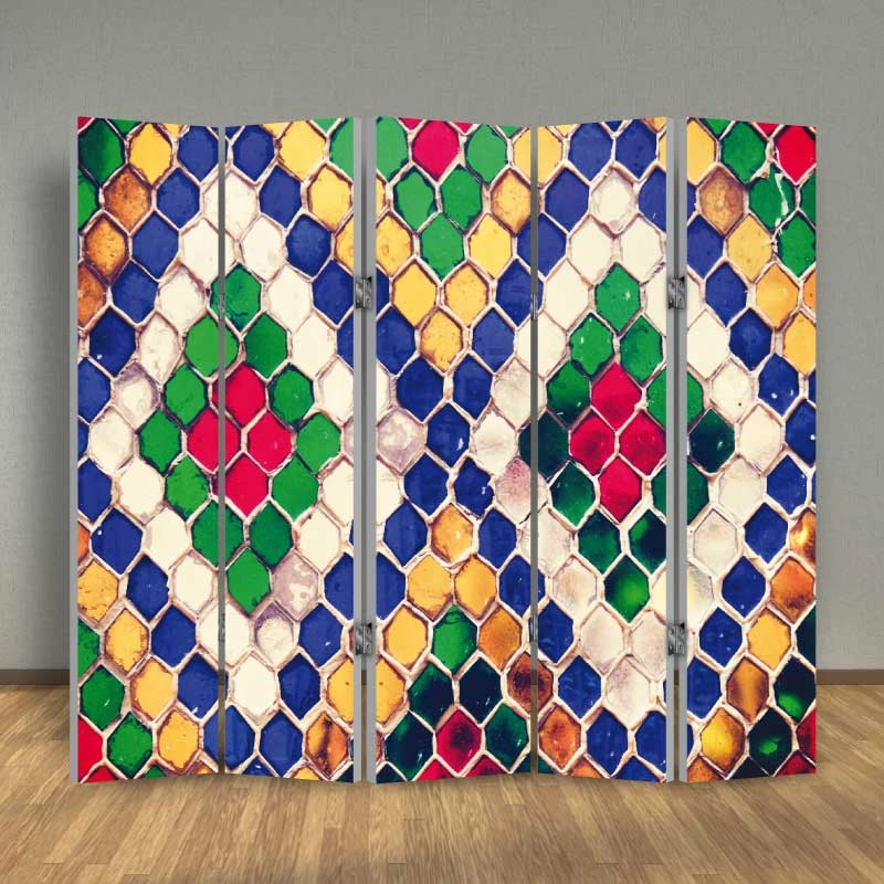 Παραβάν διαχωριστικό χώρου με Χρωματιστοί ρόμβοι Παραβάν διαχωριστικό χώρου με Χρωματιστοί ρόμβοι