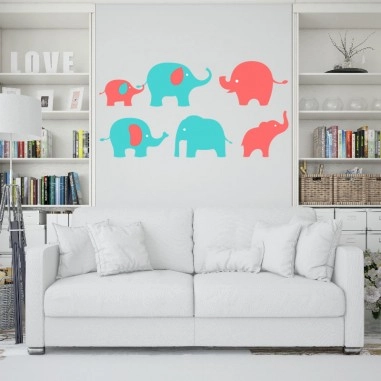 Αυτοκόλλητο τοίχου Elephant Silhouette