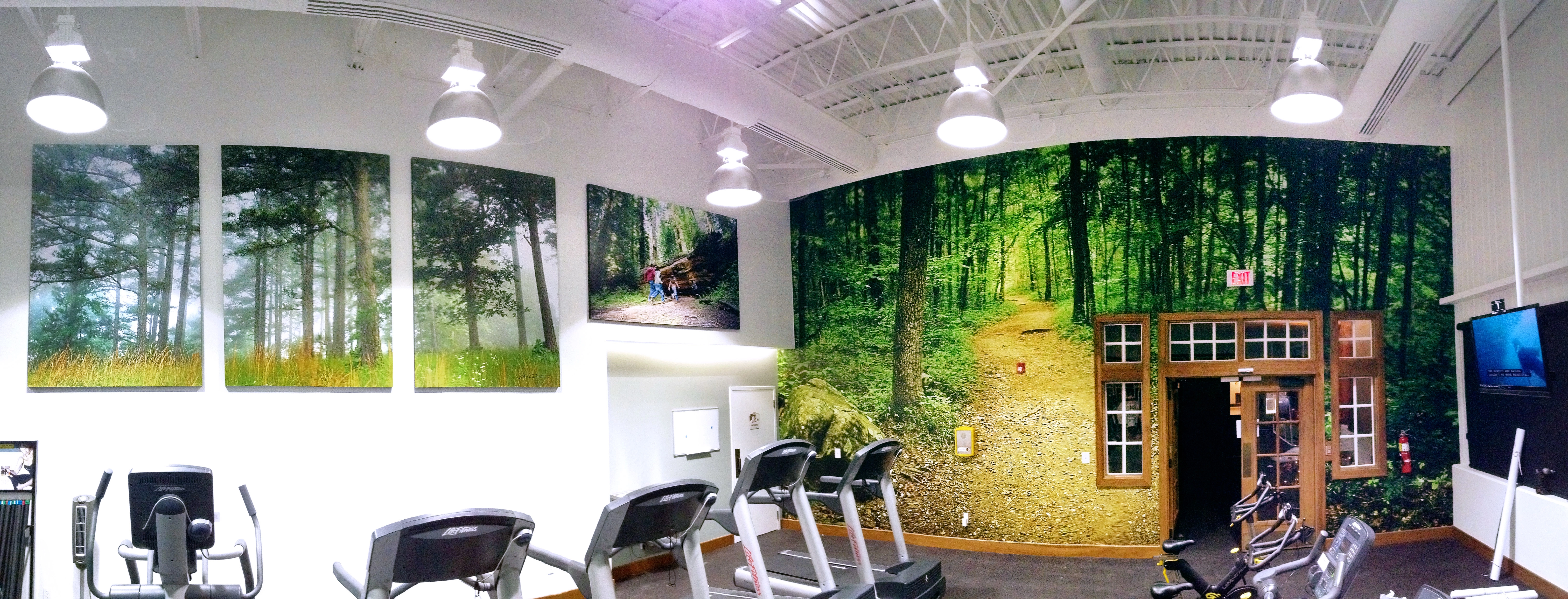 ταπετσαρία για μαγαζιά με όργανα γυμναστικής