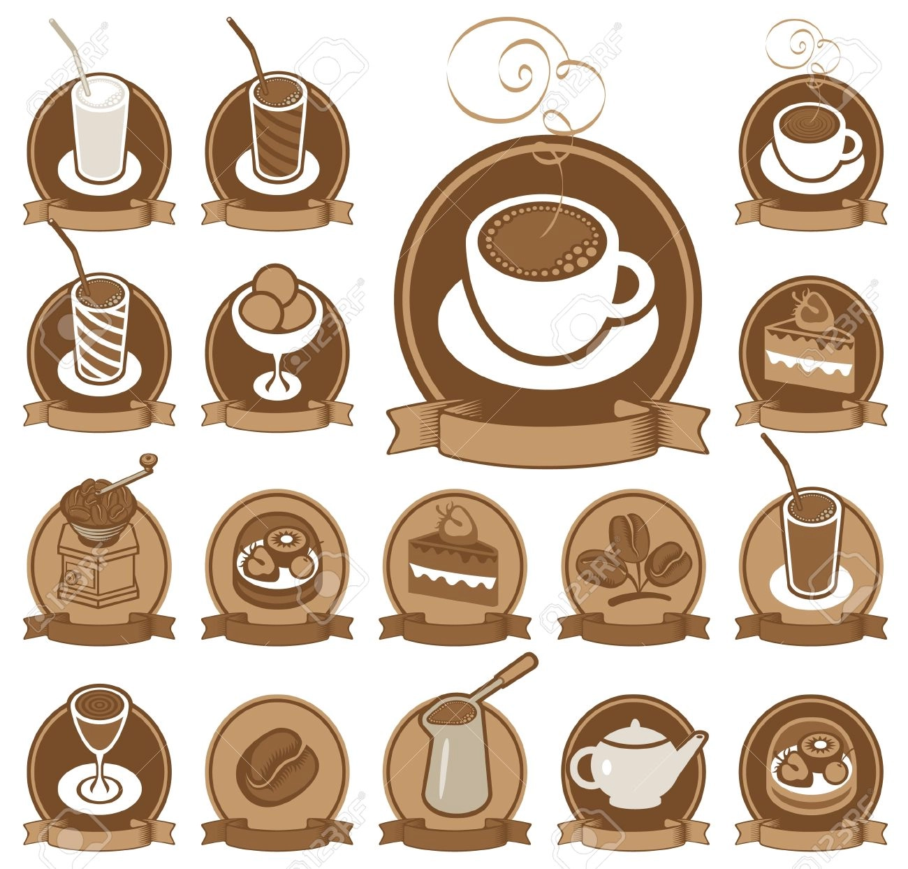 ταπετσαρίες για ζαχαροπλαστεία με καφέδες