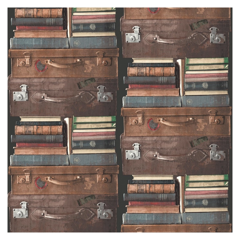 ταπετσαρία για κρεβατοκάμαρα με βαλίτσες