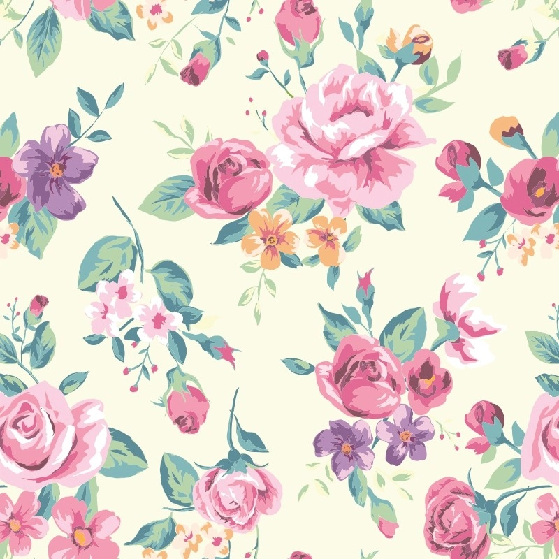 φλοράλ ταπετσαρία κρεβατοκάμαρας