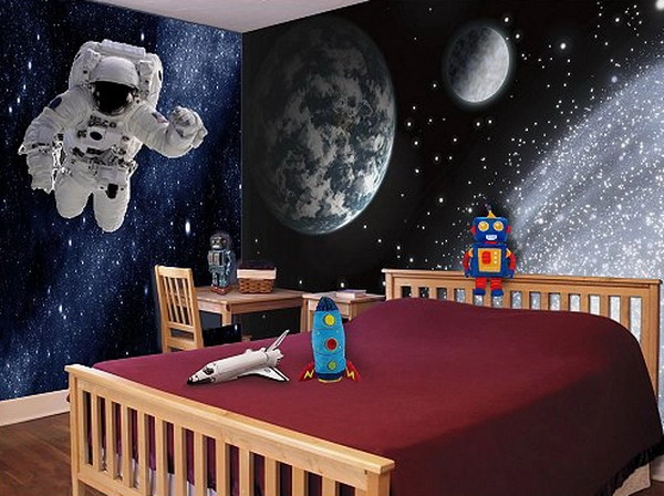 Ταπετσαρία με αστροναύτες