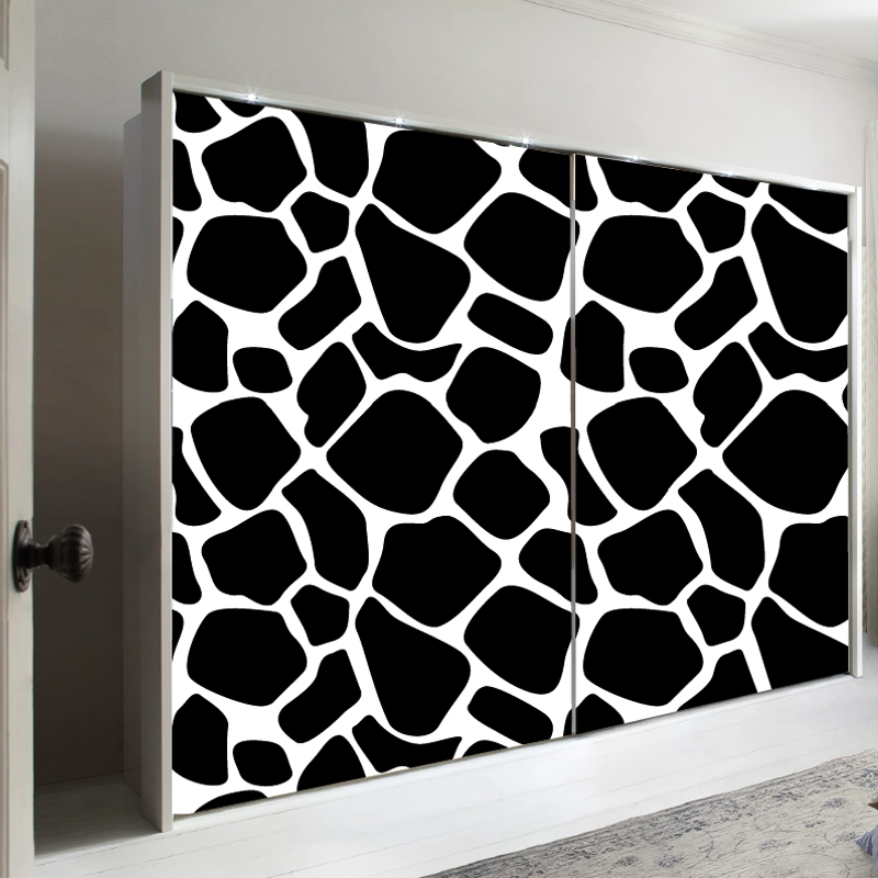 αυτοκόλλητο ντουλάπας μονόχρωμο με σπίτια