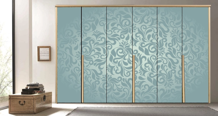 αυτοκόλλητα ντουλάπας μονόχρωμα μπλε