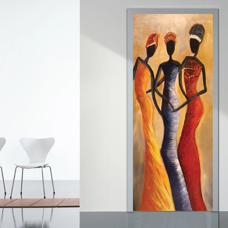 αυτοκόλλητα σε ξύλινο παιδικό δωμάτιο