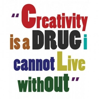 Αυτοκόλλητα τοίχου Creativity is a drug