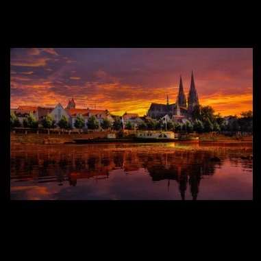 Πίνακας σε καμβά Germany Sunset