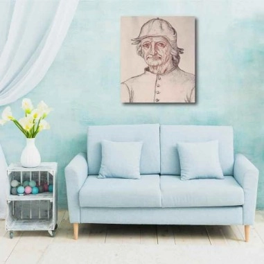 Πίνακας σε καμβά Hieronymus Bosch - Portrait Sketch