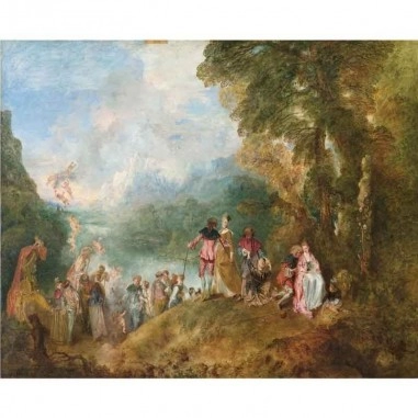 Πίνακας σε καμβά Jean Antoine Watteau - Departure from Cythere