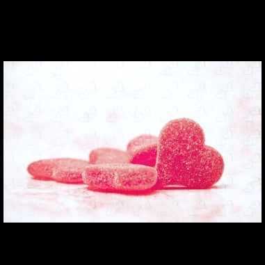 Πίνακας σε καμβά με Hearts Candy