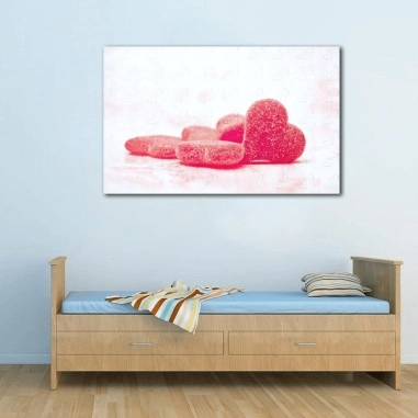Πίνακας σε καμβά με Hearts Candy