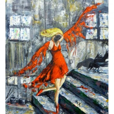 Πίνακας σε καμβά με WOMAN WITH MASK