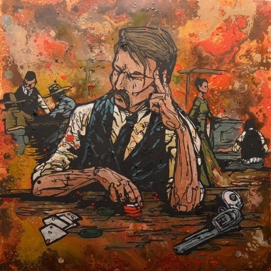 Πίνακας σε καμβά Pokerface