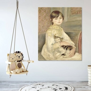 Πίνακας σε καμβά Renoir - Julie Manet with a cat
