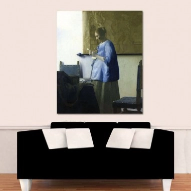 Πίνακας σε καμβά Vermeer - Woman reading a letter