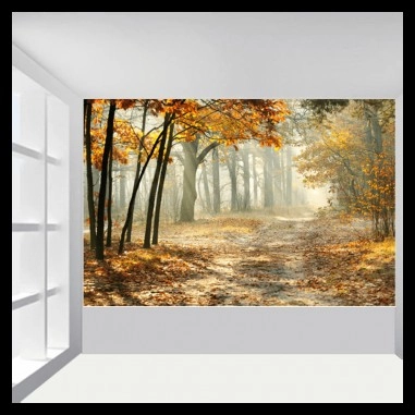 Υφασμάτινη ταπετσαρία με φθινοπωρινά δέντρα