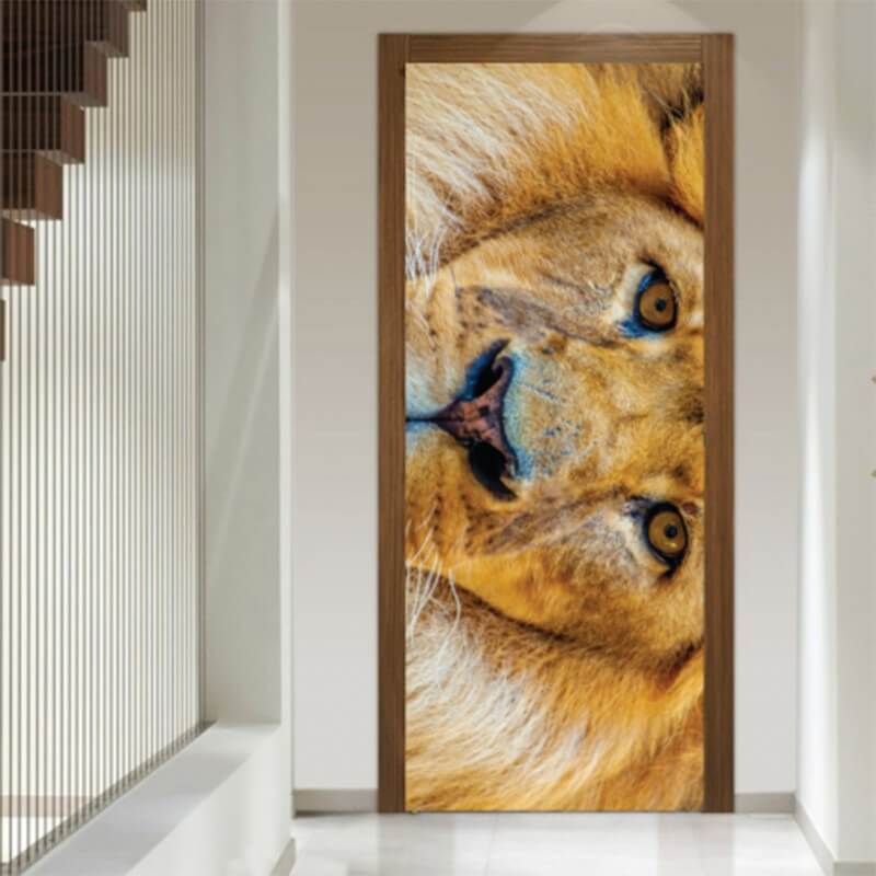 Αυτοκόλλητα πόρτας Λιοντάρι 2