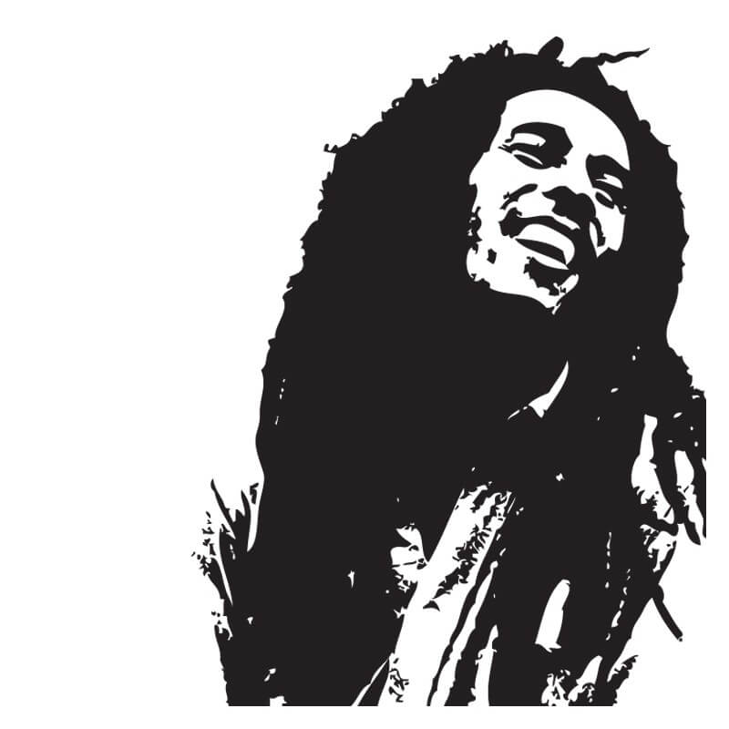 Αυτοκόλλητα τοίχου Bob Marley