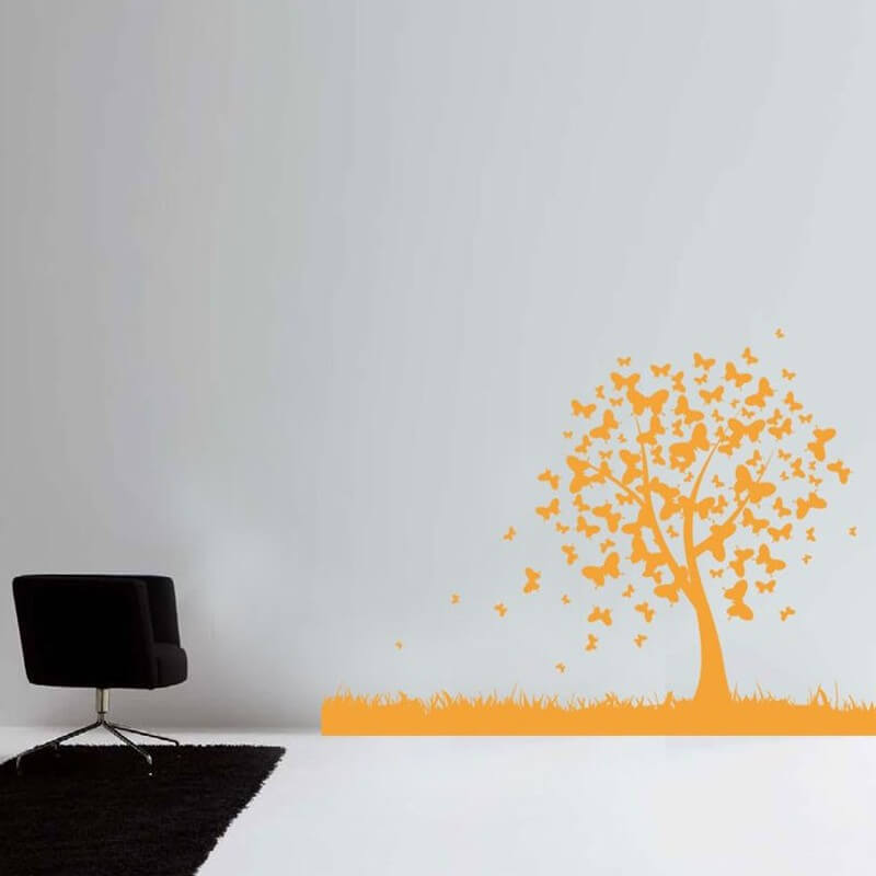 Αυτοκόλλητα τοίχου Πεταλούδες  Δέντρο