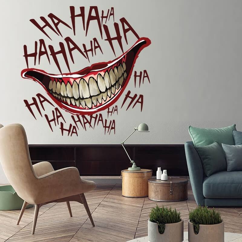 Αυτοκόλλητο τοίχου Joker γέλιο