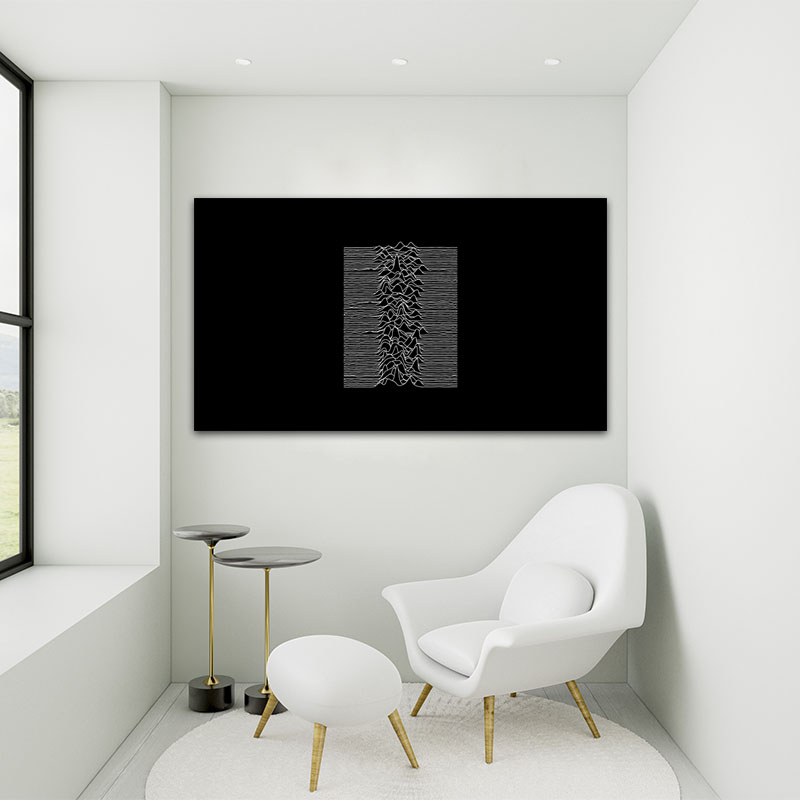 Πίνακας σε καμβά Joy Division Unknown Pleasures 177x100 Τελαρωμένος καμβάς σε ξύλο με πάχος 2cm