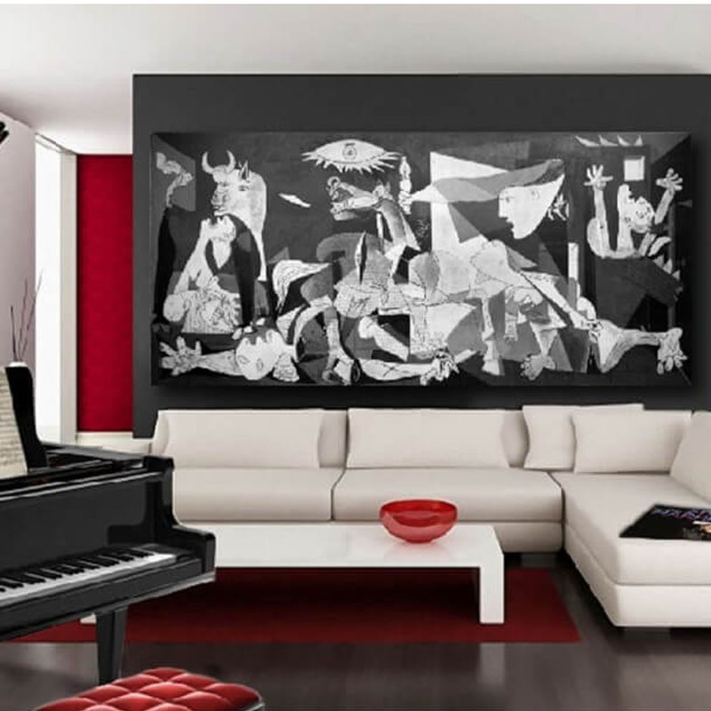 Πίνακας σε καμβά του Picasso Guernica 80x35 Τελαρωμένος καμβάς σε ξύλο με πάχος 2cm