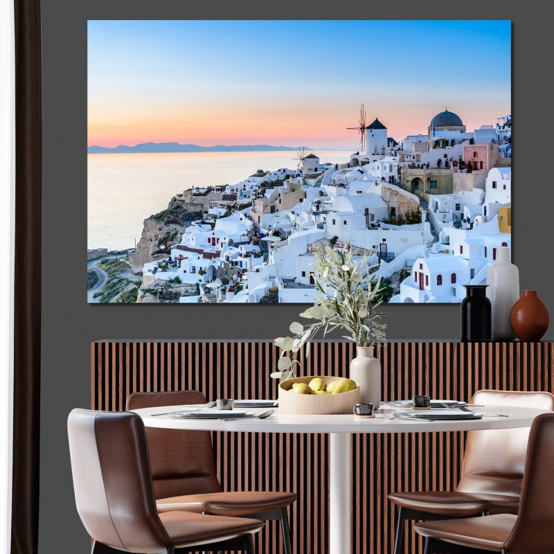 Πίνακας σε καμβα Θήρα Σαντορίνη 3 150x100 Τελαρωμένος καμβάς σε ξύλο με πάχος 2cm