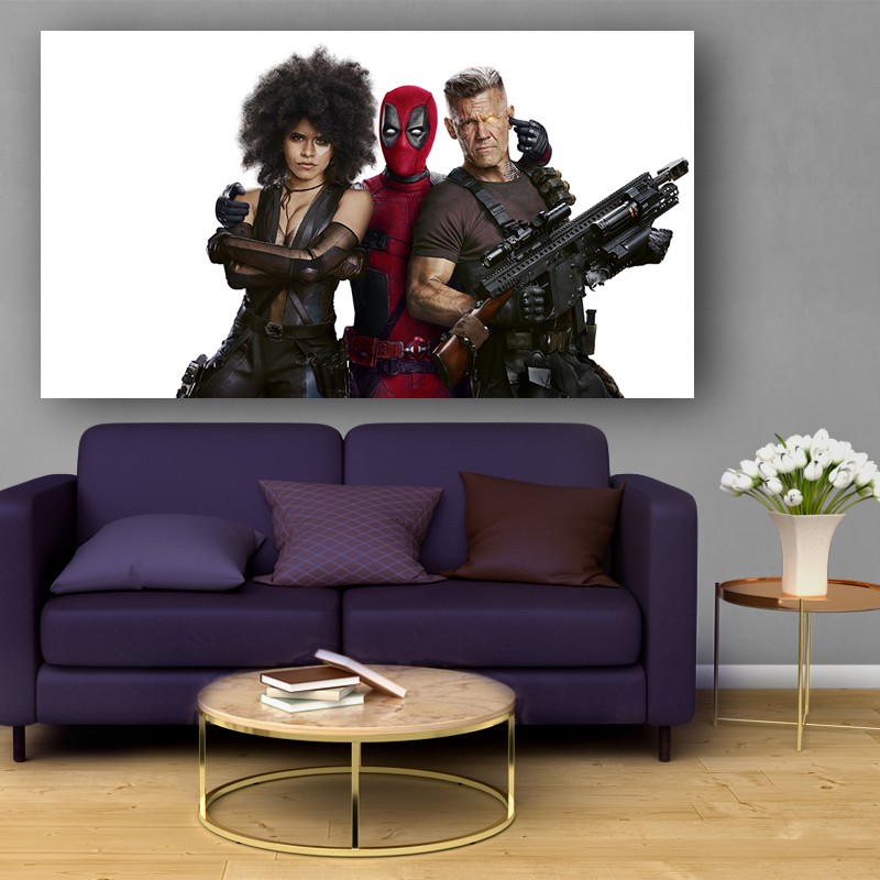 Πίνακας σε καμβά Deadpool 2 142x80 Τελαρωμένος καμβάς σε ξύλο με πάχος 2cm