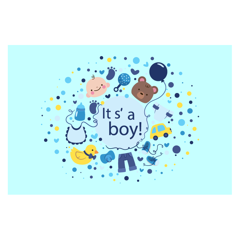 Πίνακας για παιδικό δωμάτιο It' s a boy