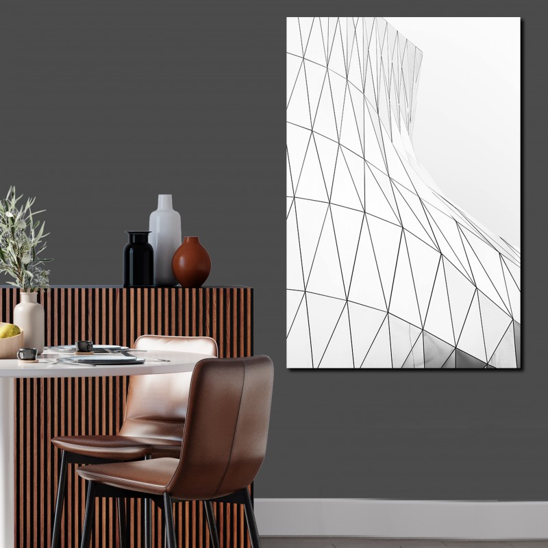 Πίνακας σε καμβά 3D τριγωνα 53x80 Τελαρωμένος καμβάς σε ξύλο με πάχος 2cm