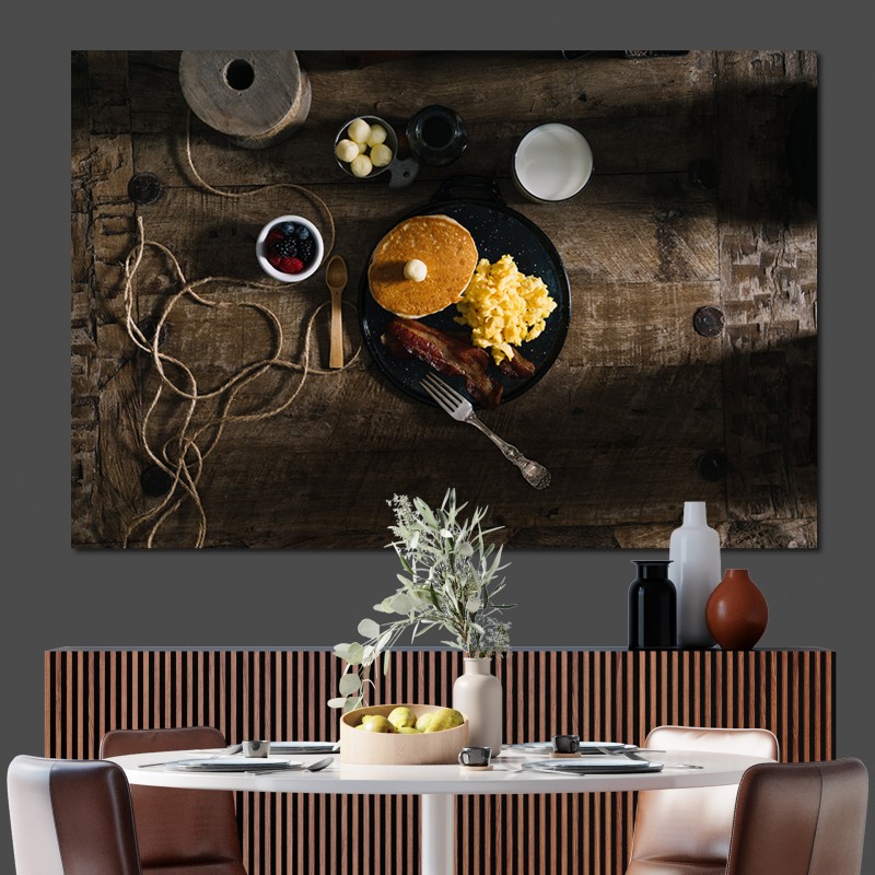 Πίνακας σε καμβά Breakfast pancake 53x80 Τελαρωμένος καμβάς σε ξύλο με πάχος 2cm